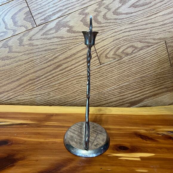 Vintage 1994 International Silver Co Silver Plated Angel W Taper Candle Holder - Picture 7 of 11